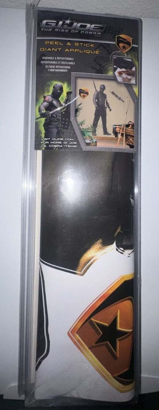 G.I. Joe The Rise of Cobra Snake Eyes Peel & Stick Giant Applique Wall Decals